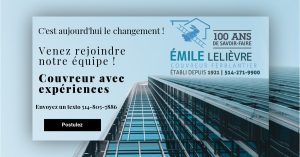 Émile Lelièvre, Ferblantier-Couvreur inc.